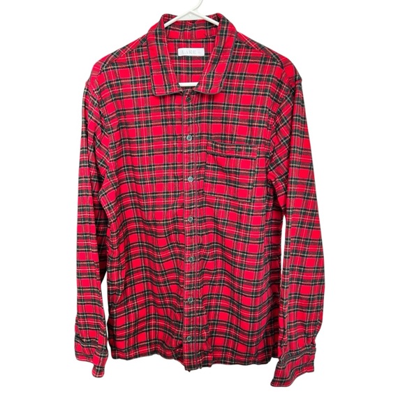 Lake Pajama Top Plaid Flannel Shirt Christmas Holidays Men’s Large Button-Down‎ - Picture 1 of 5
